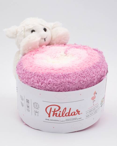Phildar Phil Doudou Cuddly blanket with bear