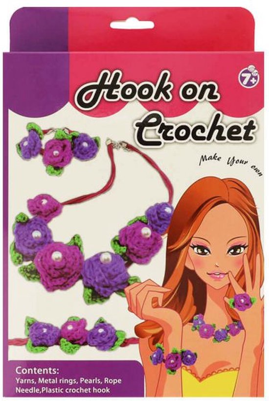 Haakpakket voor kinderen sieraden met bloemen