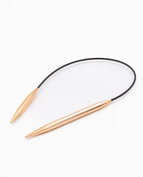 Mini circular knitting needles 12.5cm. Color: Rose Gold