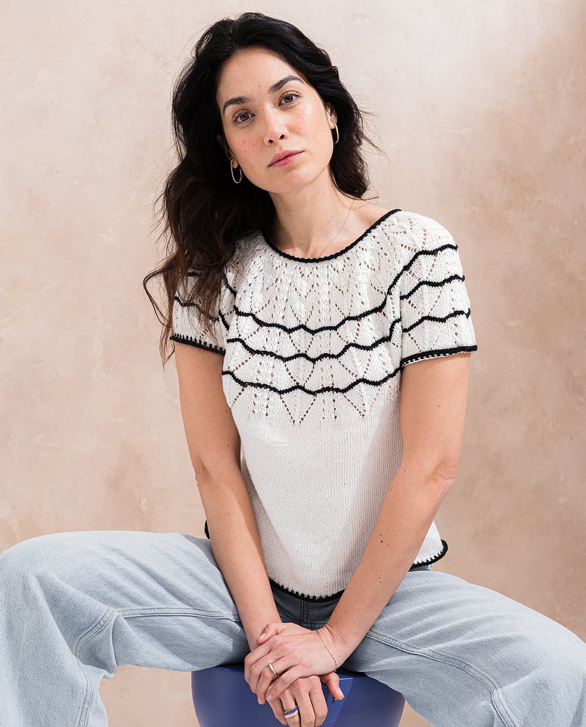 Workshop : Topdown Trui Lila rondbreien