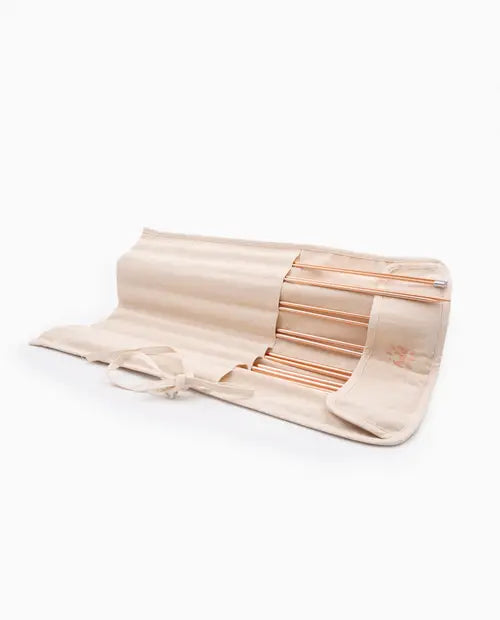 Set van 8 paar breinaalden in aluminium Kleur: Rosé Gold - 40 cm