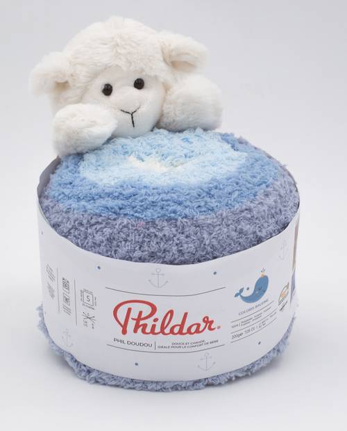 Phildar Phil Doudou Cuddly blanket with bear