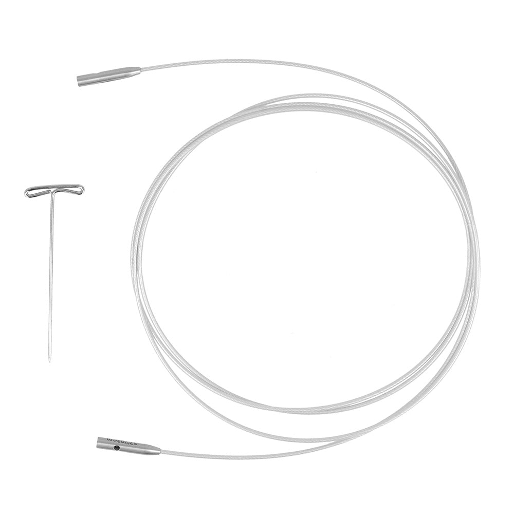 SWIV360 Silver - Kabel Voor Rondbreinaalden - 125cm  - Small