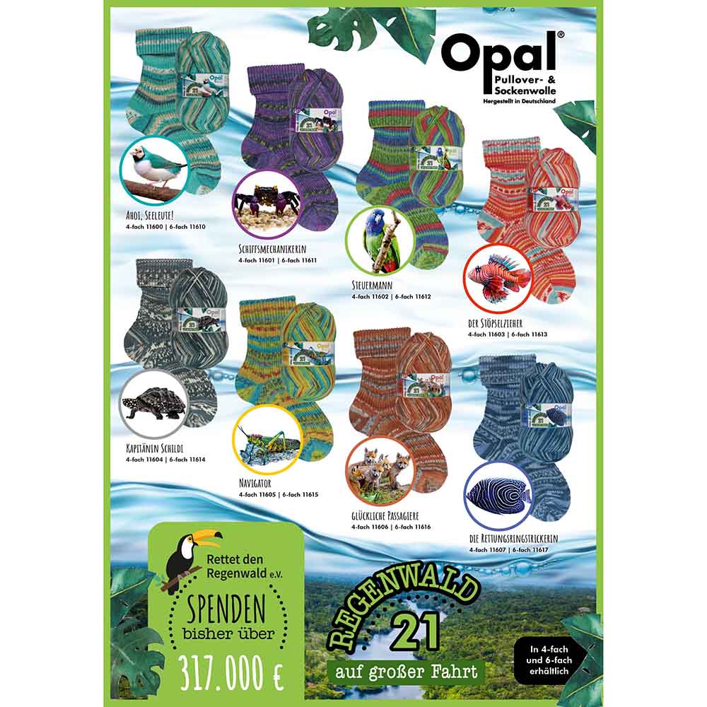 Regenwald 21 - Kousenwol - 4-draads