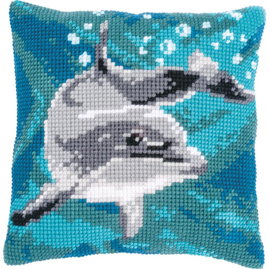 Cross stitch cushion kit Dolphin