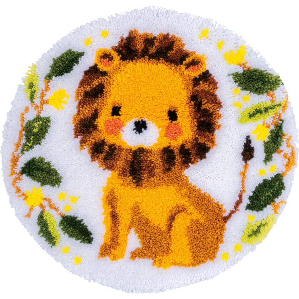 Button shape carpet kit Lion