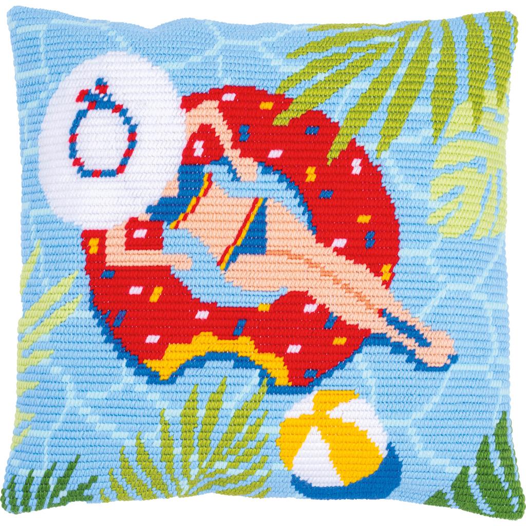 Slanted tension stitch cushion kit Swimming pool