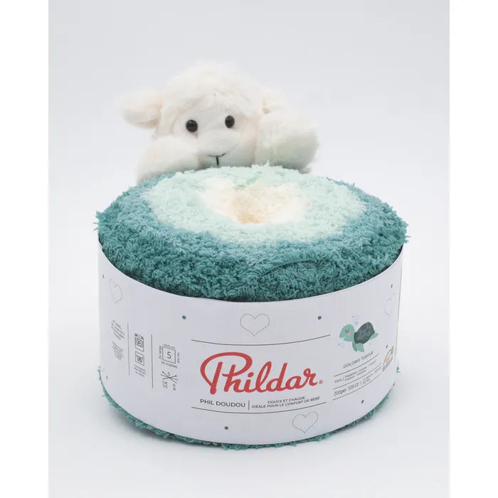 Phildar Phil Doudou Cuddly blanket with bear